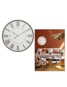 OROLOGI: vendita online Orologio da parete DAVINA, diametro 76 cm, plastica beige, numeri romani in rilievo in offerta
