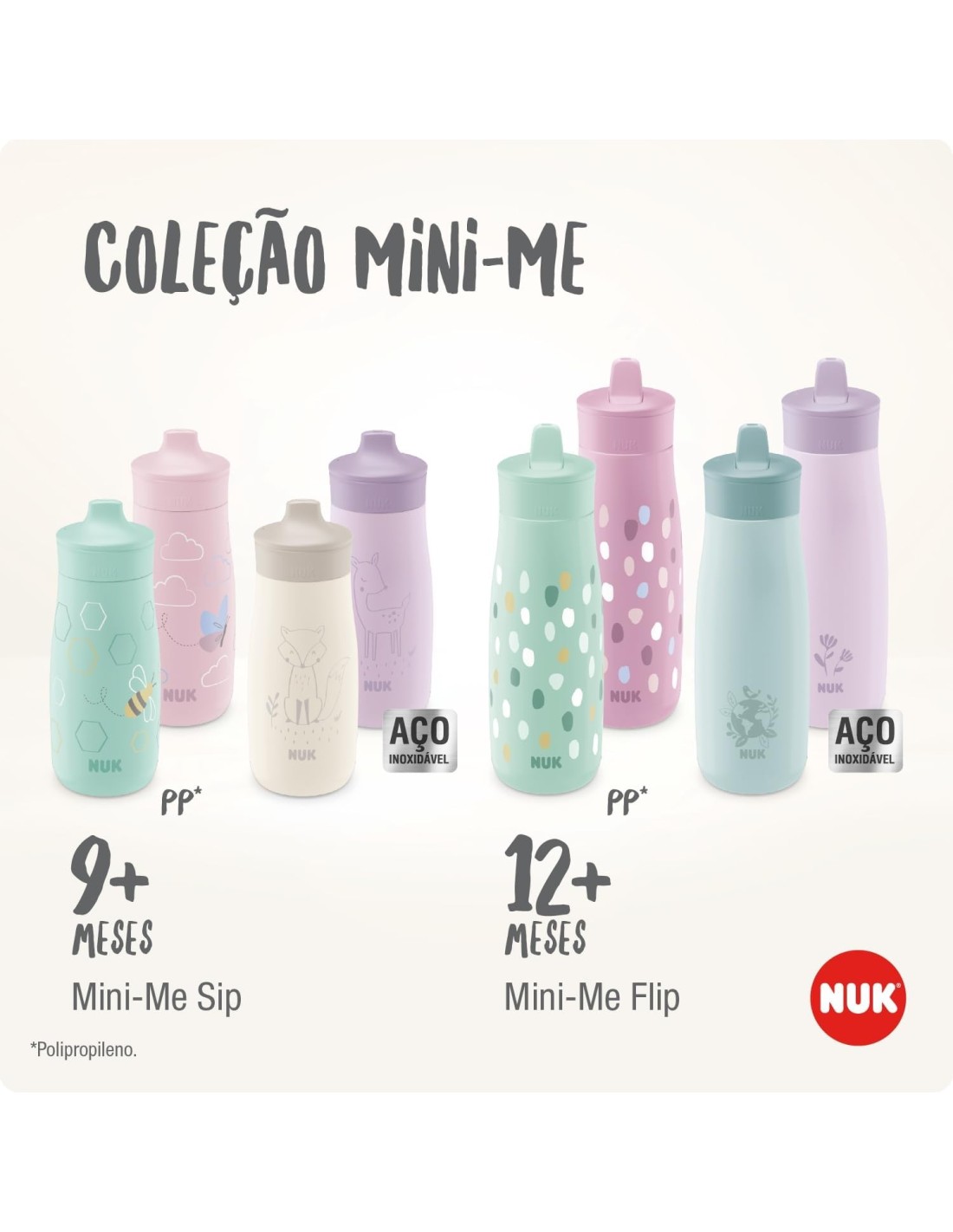 NUK Mini-Me Tazza Bambini 9+ Mesi Lilac Deer | shopincasa.it