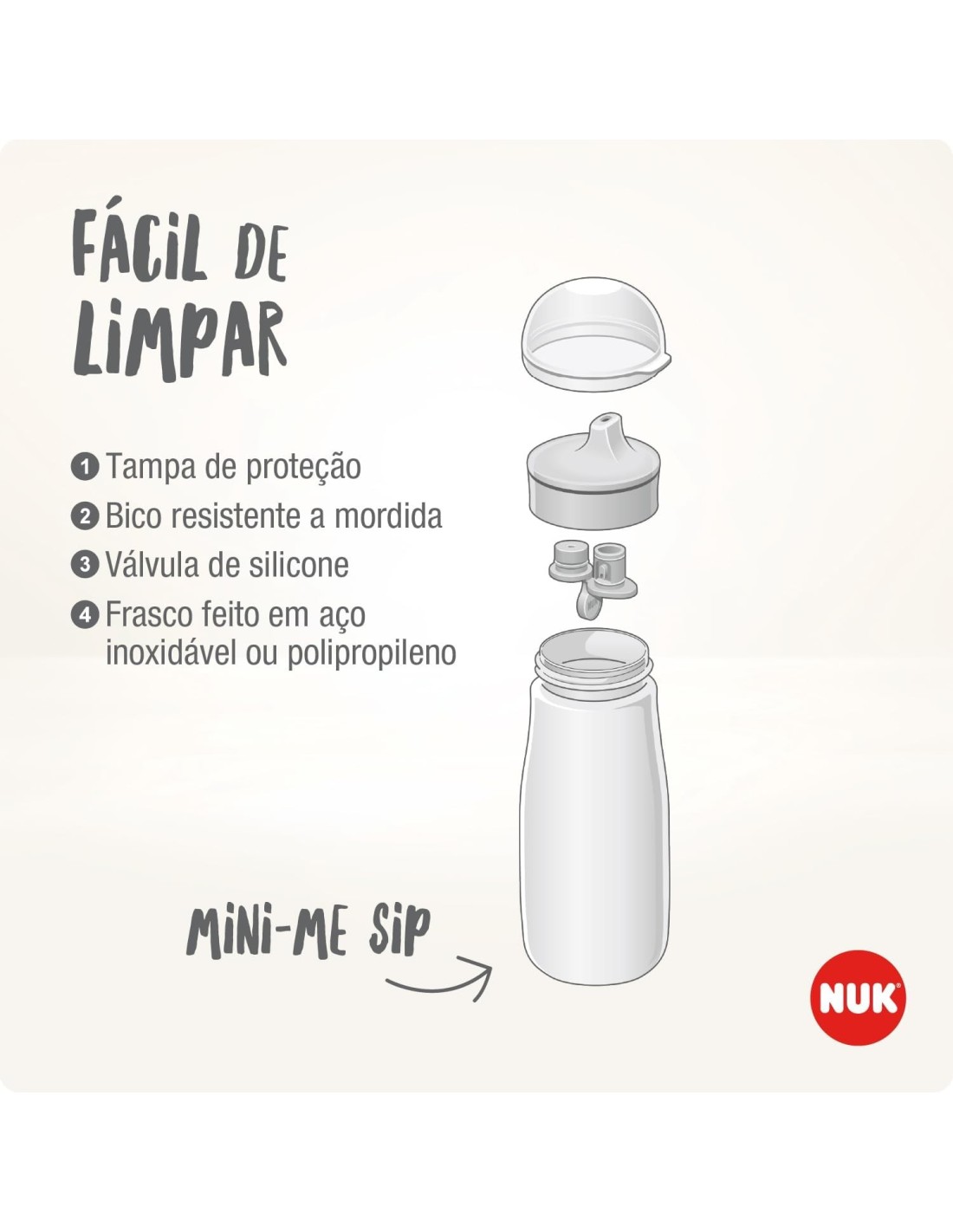 NUK Mini-Me Tazza Bambini 9+ Mesi Lilac Deer | shopincasa.it
