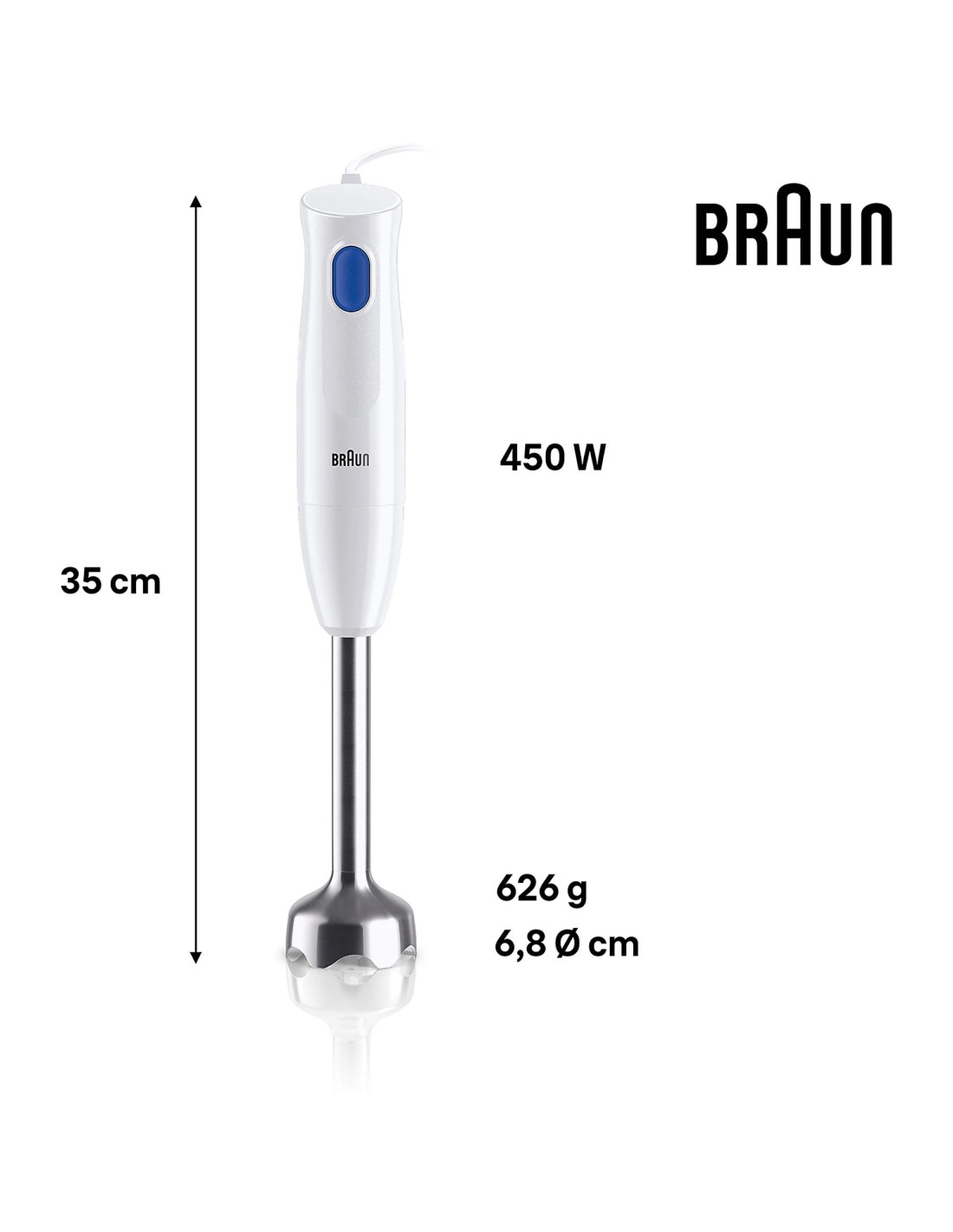 Braun MQ10.201M MultiQuick 1 Frullatore a Immersione 450W | shopincasa.it