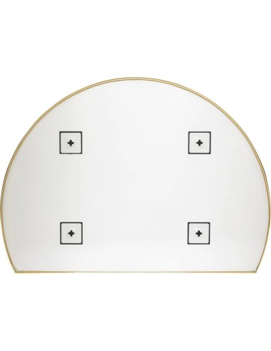 SPECCHI: vendita online Specchio, semicircolare, ingresso, ALICE, metallo, oro, 90x65 cm in offerta