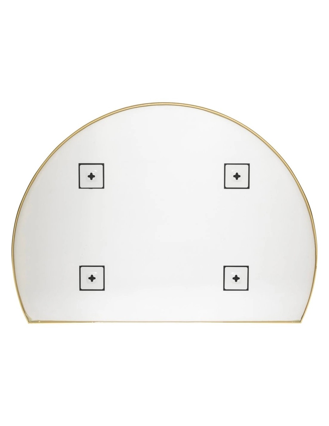 SPECCHI: vendita online Specchio, semicircolare, ingresso, ALICE, metallo, oro, 90x65 cm in offerta