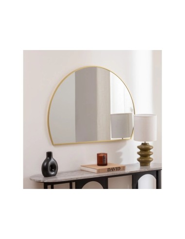 SPECCHI: vendita online Specchio, semicircolare, ingresso, ALICE, metallo, oro, 90x65 cm in offerta