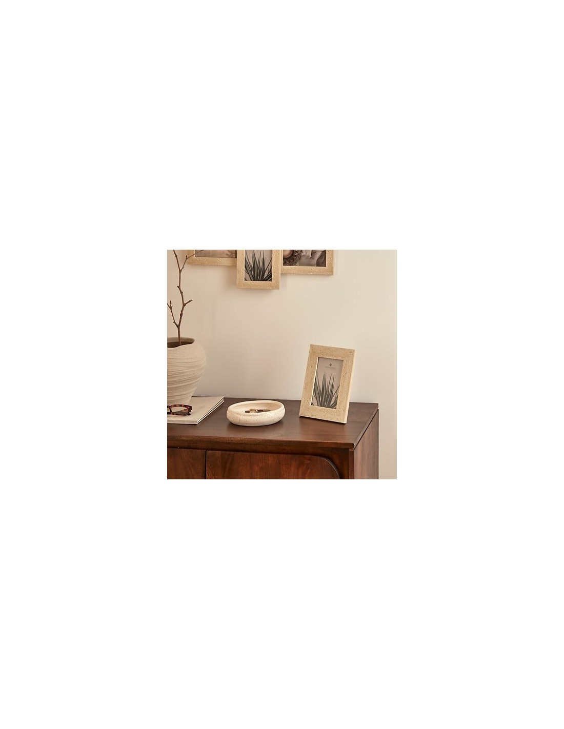PORTAFOTO E CORNICI: vendita online Cornice foto, effetto travertino, Anaya, 10x15 cm, beige, MDF e vetro in offerta