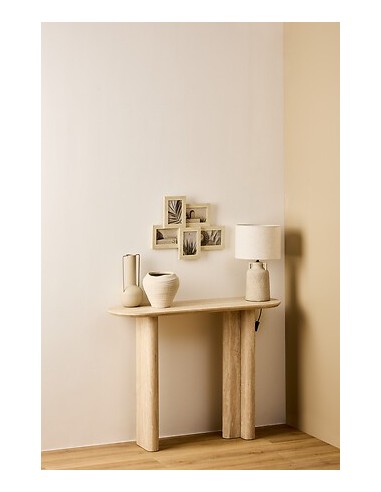 PORTAFOTO E CORNICI: vendita online Cornice multifoto, 5 foto, effetto travertino, Anaya, 48,4x38,2 cm, beige, plastica e vet...