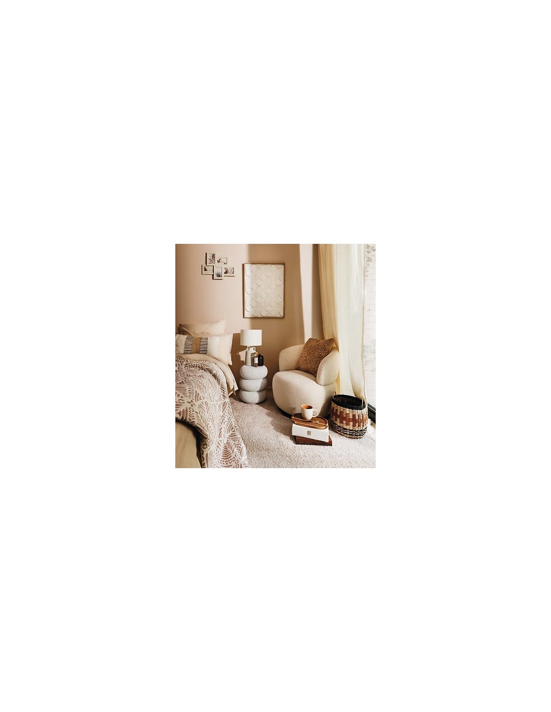 PORTAFOTO E CORNICI: vendita online Cornice multifoto, 5 foto, effetto travertino, Anaya, 48,4x38,2 cm, beige, plastica e vet...