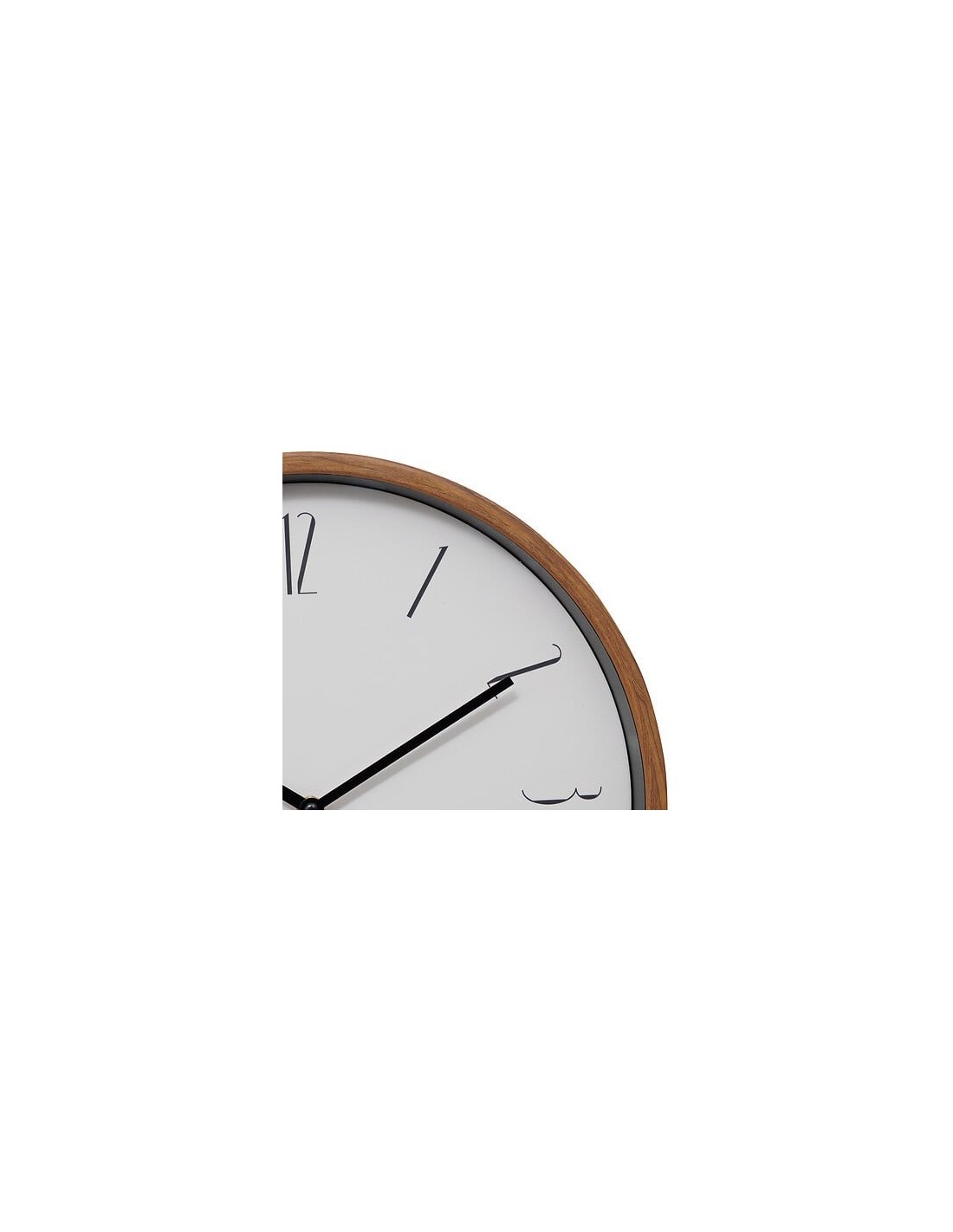 OROLOGI: vendita online Orologio Bratislav, diametro 35 cm, plastica bianca, effetto legno noce, da parete in offerta