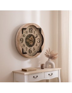 OROLOGI: vendita online Orologio McKensie, diametro 63 cm, MDF beige, da parete, design con meccanismo a vista in offerta