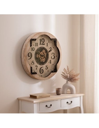 OROLOGI: vendita online Orologio McKensie, diametro 63 cm, MDF beige, da parete, design con meccanismo a vista in offerta