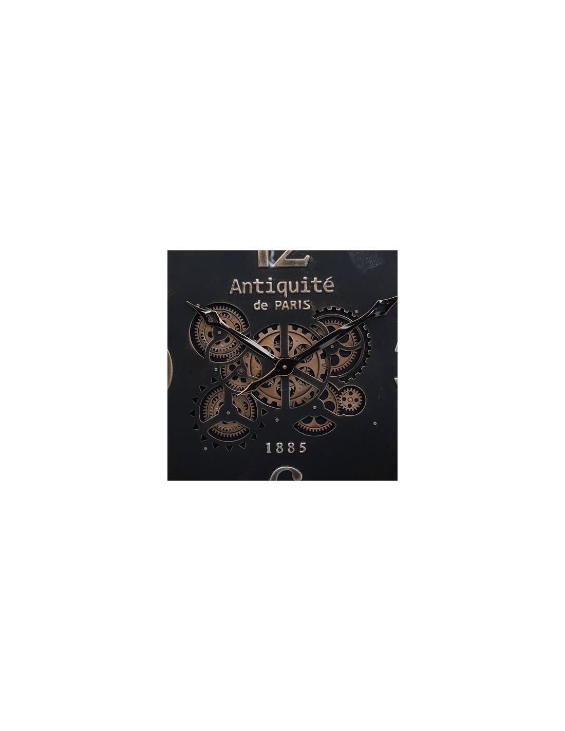OROLOGI: vendita online Orologio da parete GOUS AMRI, 70x84 cm, nero, MDF e metallo, con ingranaggi mobili in offerta
