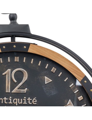 OROLOGI: vendita online Orologio da parete GOUS AMRI, 70x84 cm, nero, MDF e metallo, con ingranaggi mobili in offerta