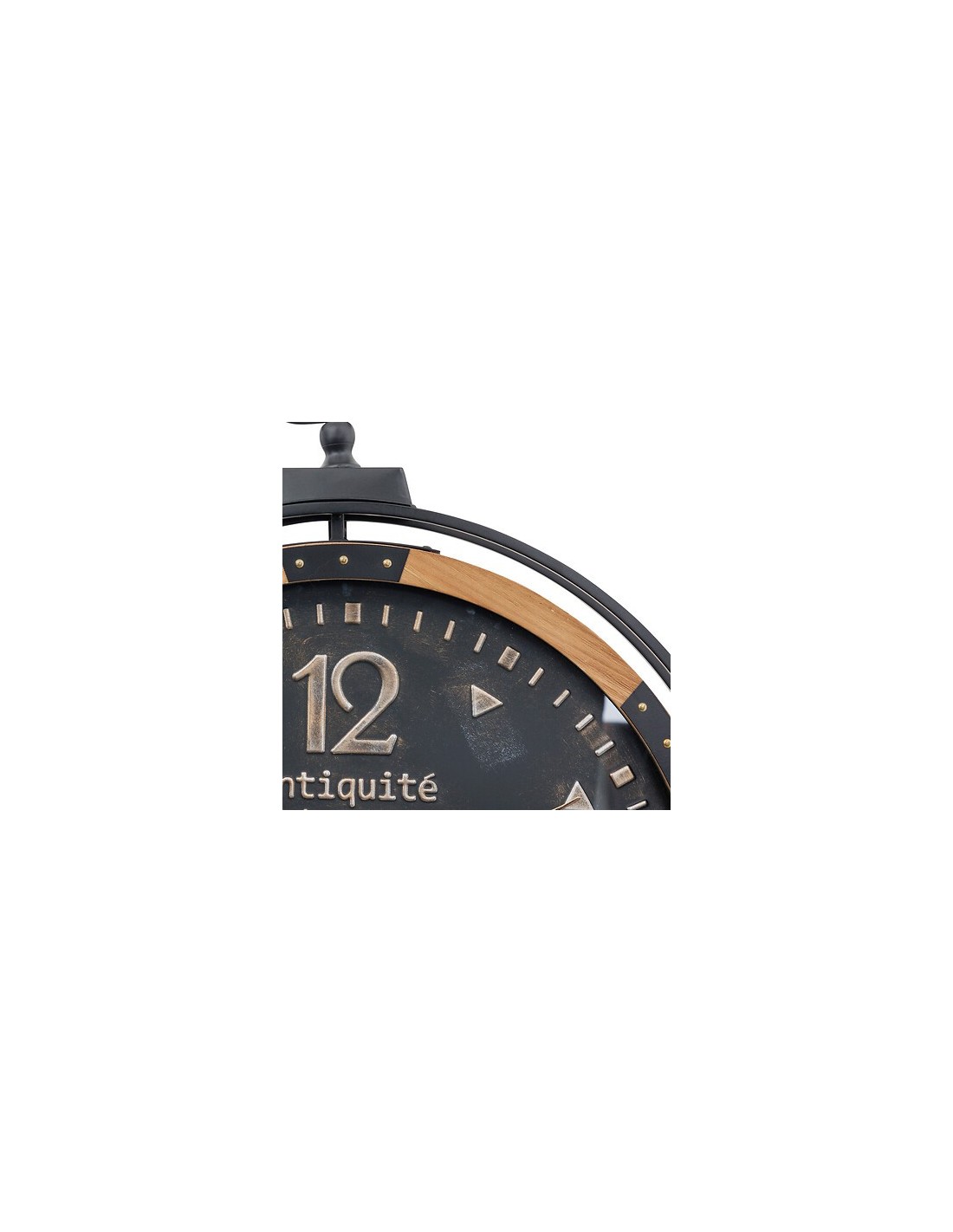 OROLOGI: vendita online Orologio da parete GOUS AMRI, 70x84 cm, nero, MDF e metallo, con ingranaggi mobili in offerta