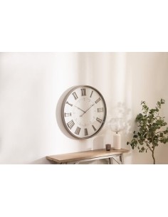 OROLOGI: vendita online Orologio da parete DAVINA, diametro 76 cm, plastica beige, numeri romani in rilievo in offerta