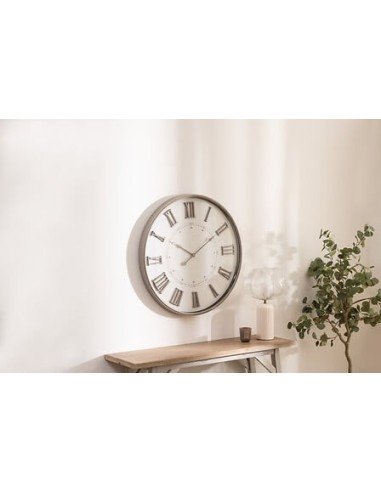 OROLOGI: vendita online Orologio da parete DAVINA, diametro 76 cm, plastica beige, numeri romani in rilievo in offerta