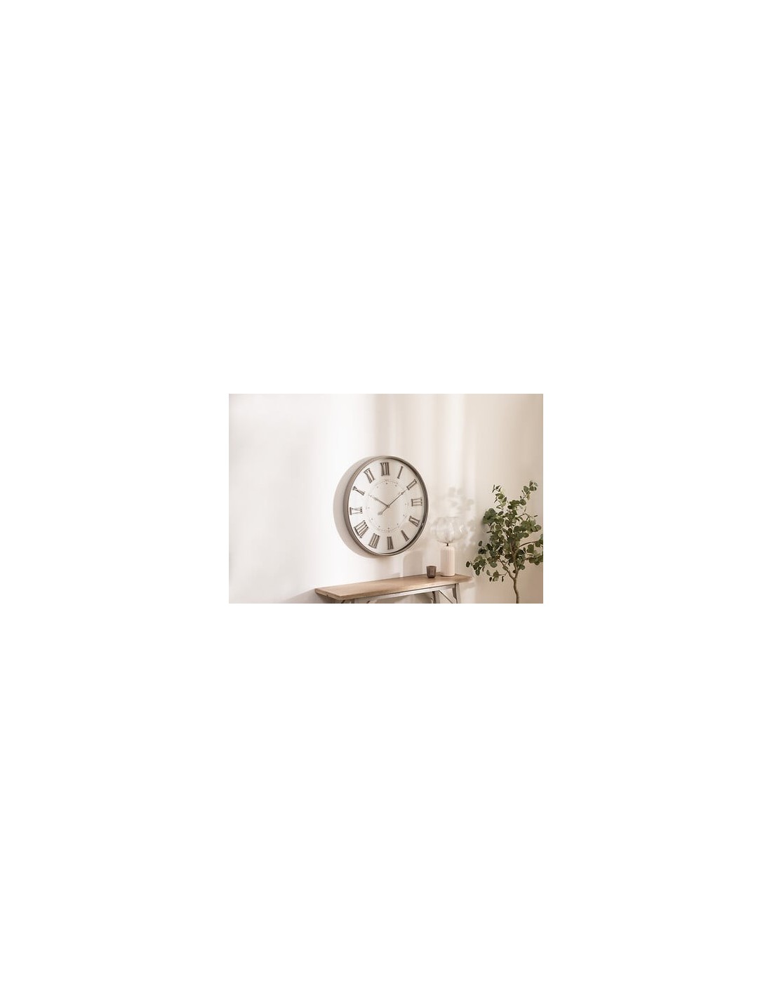 OROLOGI: vendita online Orologio da parete DAVINA, diametro 76 cm, plastica beige, numeri romani in rilievo in offerta