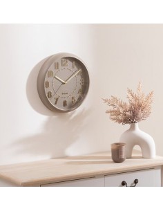OROLOGI: vendita online Orologio Alizée, 30 cm, plastica tortora, beige moyen, design 3D, funzionamento a batteria in offerta