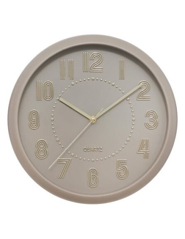 OROLOGI: vendita online Orologio Alizée, 30 cm, plastica tortora, beige moyen, design 3D, funzionamento a batteria in offerta