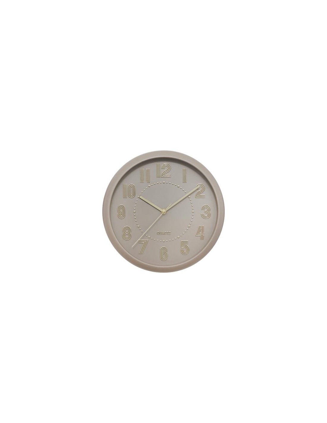 OROLOGI: vendita online Orologio Alizée, 30 cm, plastica tortora, beige moyen, design 3D, funzionamento a batteria in offerta