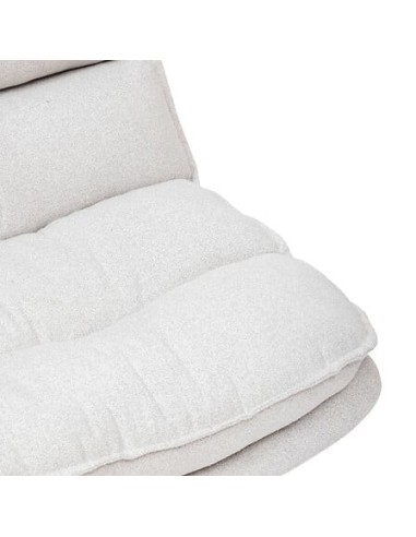 POLTRONE E DIVANI: vendita online Poltrona girevole Harper, piede metallo bianco, gris perle, 360°, 64x74,5x87 cm in offerta
