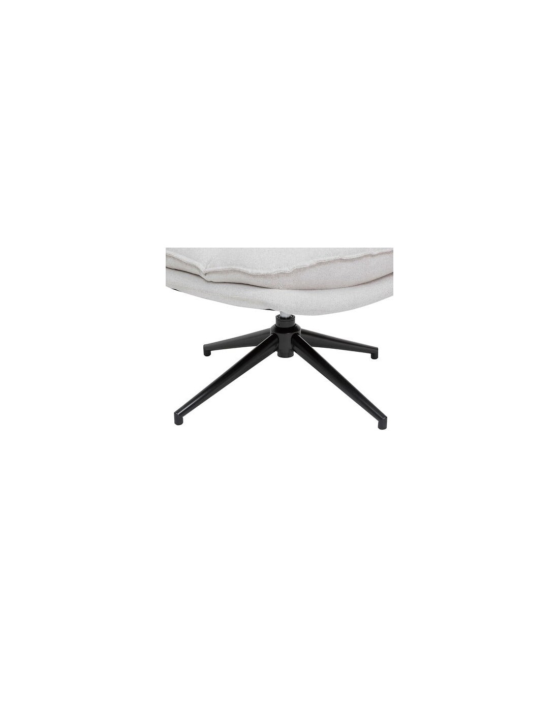 POLTRONE E DIVANI: vendita online Poltrona girevole Harper, piede metallo bianco, gris perle, 360°, 64x74,5x87 cm in offerta