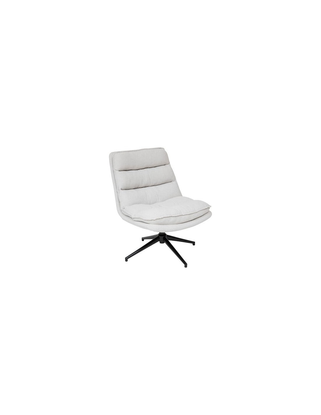 POLTRONE E DIVANI: vendita online Poltrona girevole Harper, piede metallo bianco, gris perle, 360°, 64x74,5x87 cm in offerta