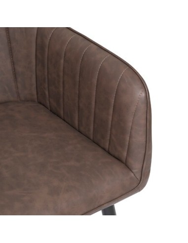 POLTRONE E DIVANI: vendita online Poltrona da pranzo, Visoca, marrone, acciaio, 61,5x57x83 cm, stile moderno in offerta