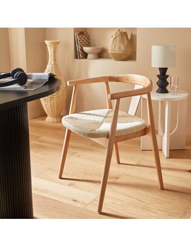 POLTRONE E DIVANI: vendita online Poltrona da pranzo, Yamato, legno naturale, beige, 56x56x73 cm, stile scandinavo in offerta