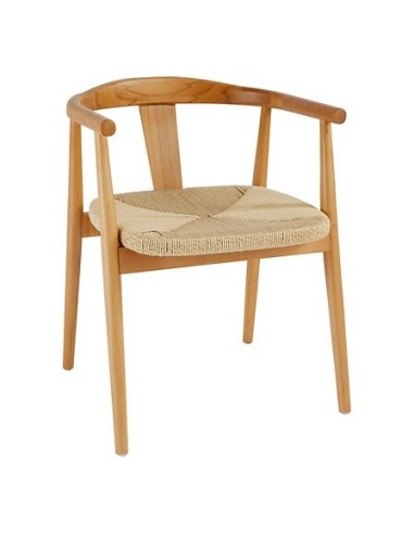 POLTRONE E DIVANI: vendita online Poltrona da pranzo, Yamato, legno naturale, beige, 56x56x73 cm, stile scandinavo in offerta