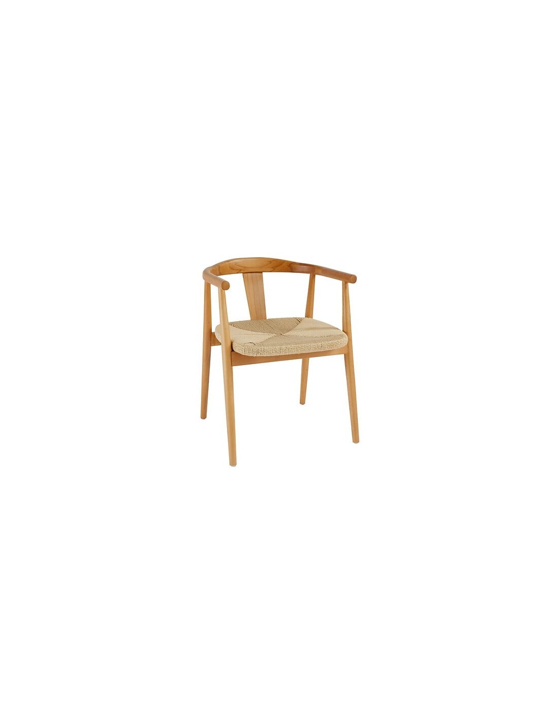 POLTRONE E DIVANI: vendita online Poltrona da pranzo, Yamato, legno naturale, beige, 56x56x73 cm, stile scandinavo in offerta