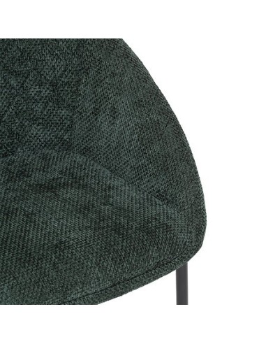 POLTRONE E DIVANI: vendita online Sedia Seliso, chenille verde cedro, acciaio, 60x57x81 cm, stile moderno in offerta