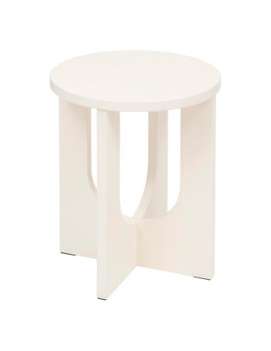 TAVOLI: vendita online Tavolino da caffè, Bloom, diametro 40 cm, avorio, MDF, finitura opaca in offerta