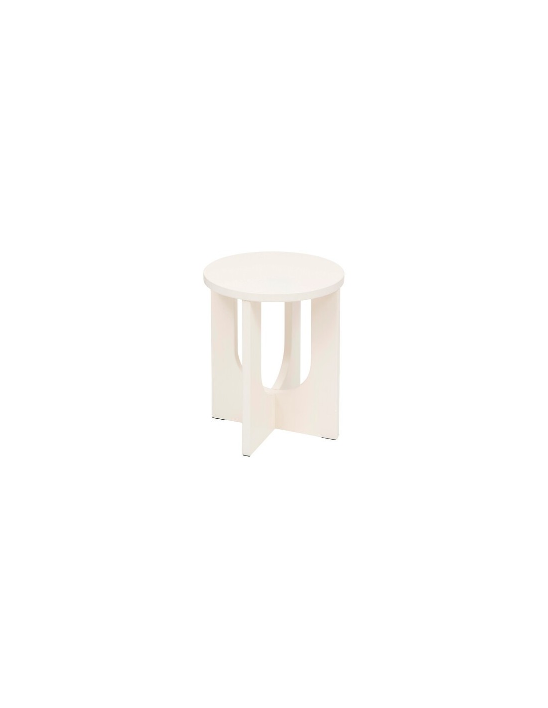 TAVOLI: vendita online Tavolino da caffè, Bloom, diametro 40 cm, avorio, MDF, finitura opaca in offerta