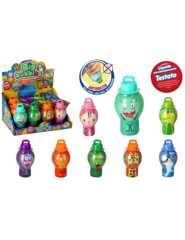 Bolle di sapone animali 30 ml assortiti con tappo antigoccia | shopincasa.it