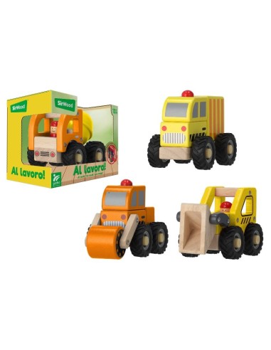 Mezzi da lavoro in legno assortiti per bambini piccoli | shopincasa.it