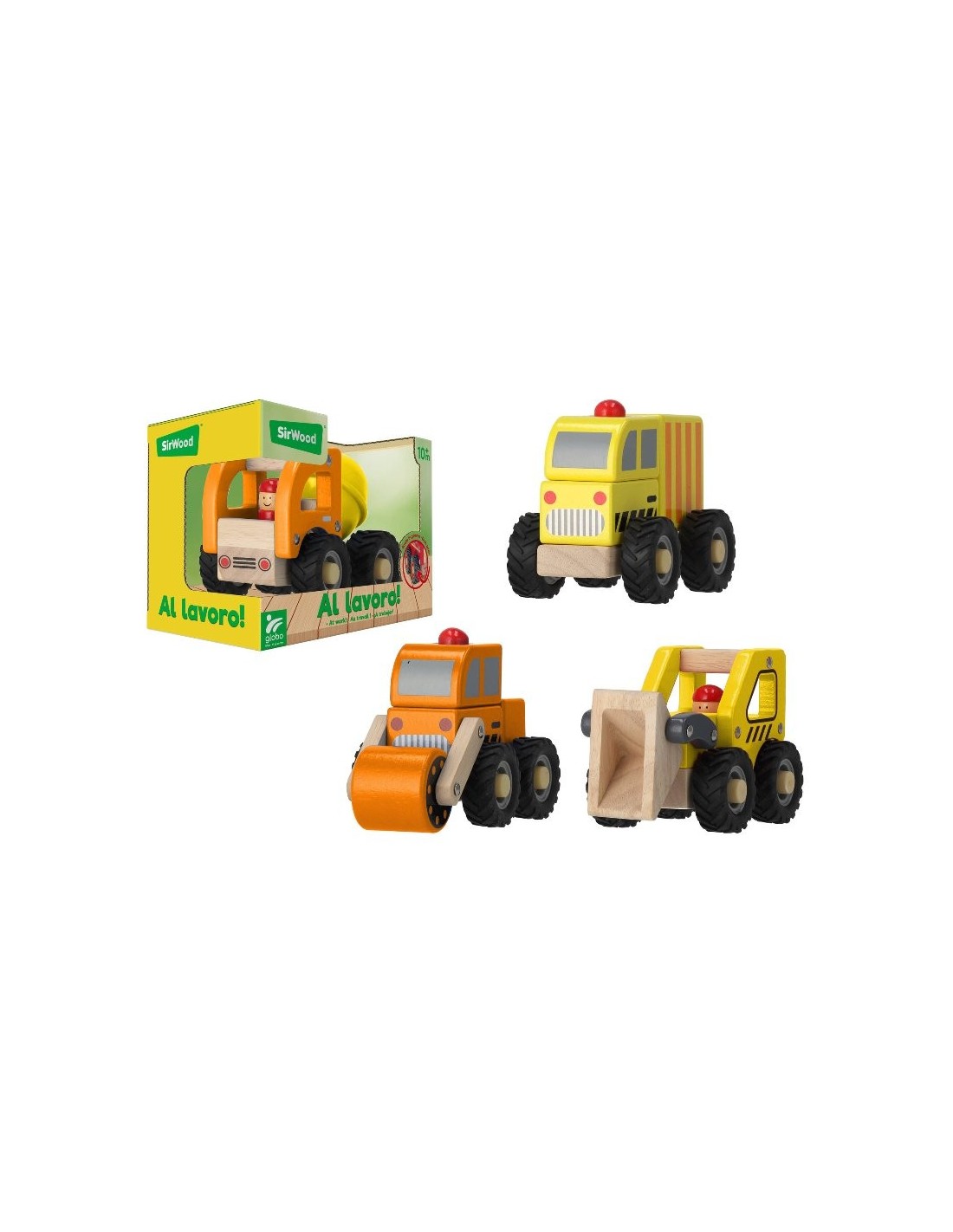 Mezzi da lavoro in legno assortiti per bambini piccoli | shopincasa.it