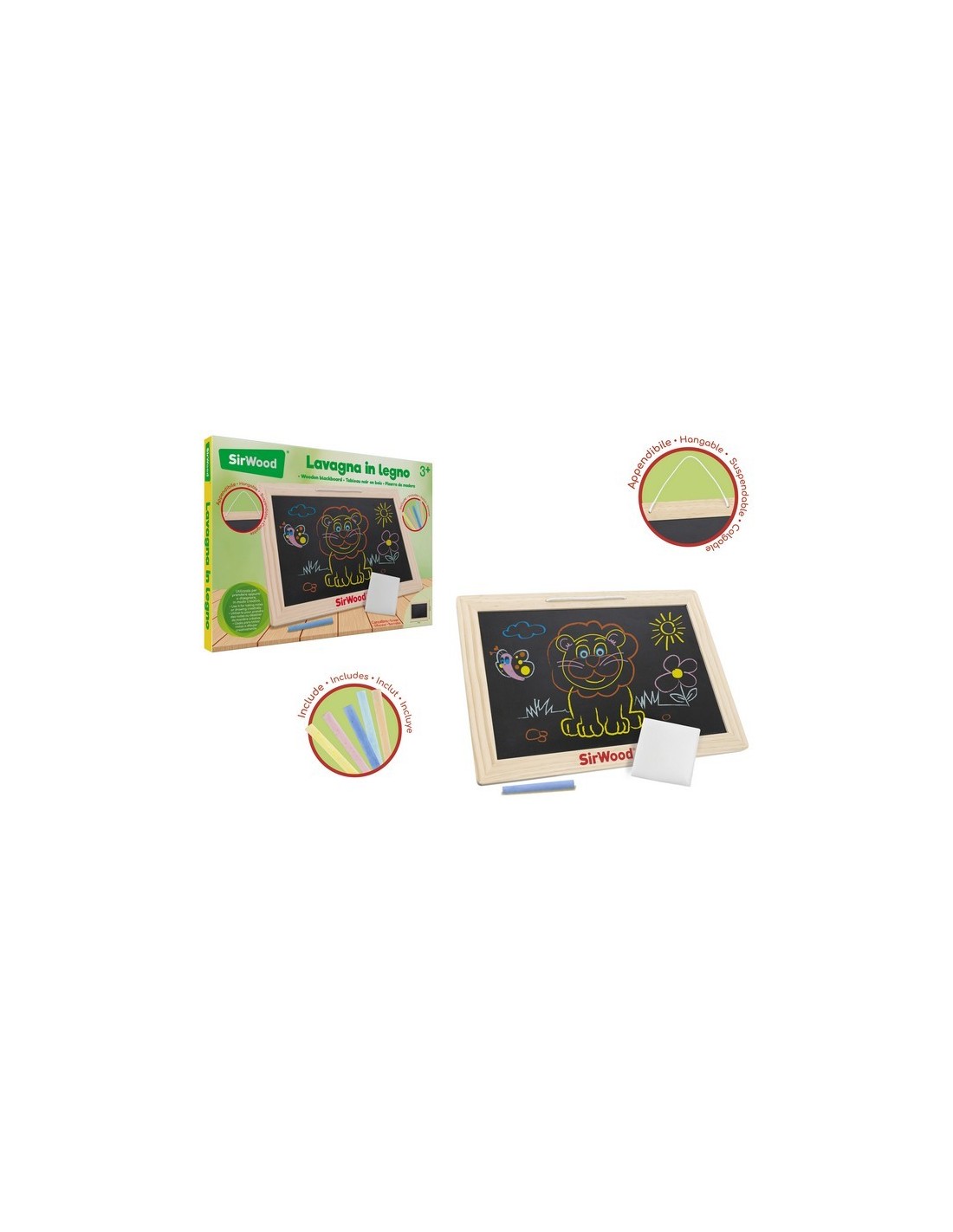 Lavagna in legno per bambini 34x24 cm | shopincasa.it