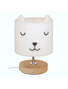 ILLUMINAZIONE: vendita online Lampada boucle dritta, Toxey, bianca, 22 cm altezza, abat-jour 15 cm, design moderno, E14 25W i...