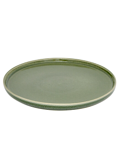 PIATTI: vendita online Piatto piano, Terre Inconnue, diametro 27 cm, verde kaki, faience, 26,7 x 2,3 cm in offerta