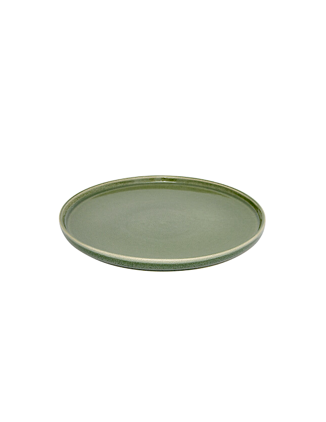 PIATTI: vendita online Piatto piano, Terre Inconnue, diametro 27 cm, verde kaki, faience, 26,7 x 2,3 cm in offerta