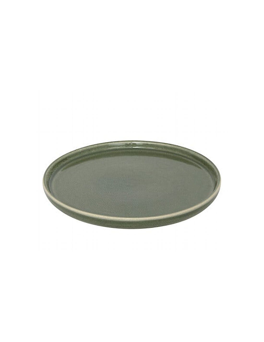 PIATTI: vendita online Piatto da Dessert Terre Inconnue, Ø 21 cm, Verde Kaki, Faience, Stile Naturale in offerta