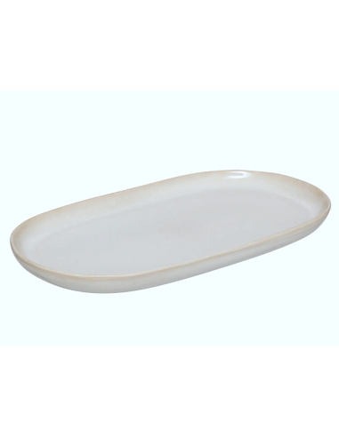 PIATTI: vendita online Piatto Ceramica Beige, Terre Inconnue, 31 x 17,5 x 2,6 cm, Stoneware, Elegante in offerta