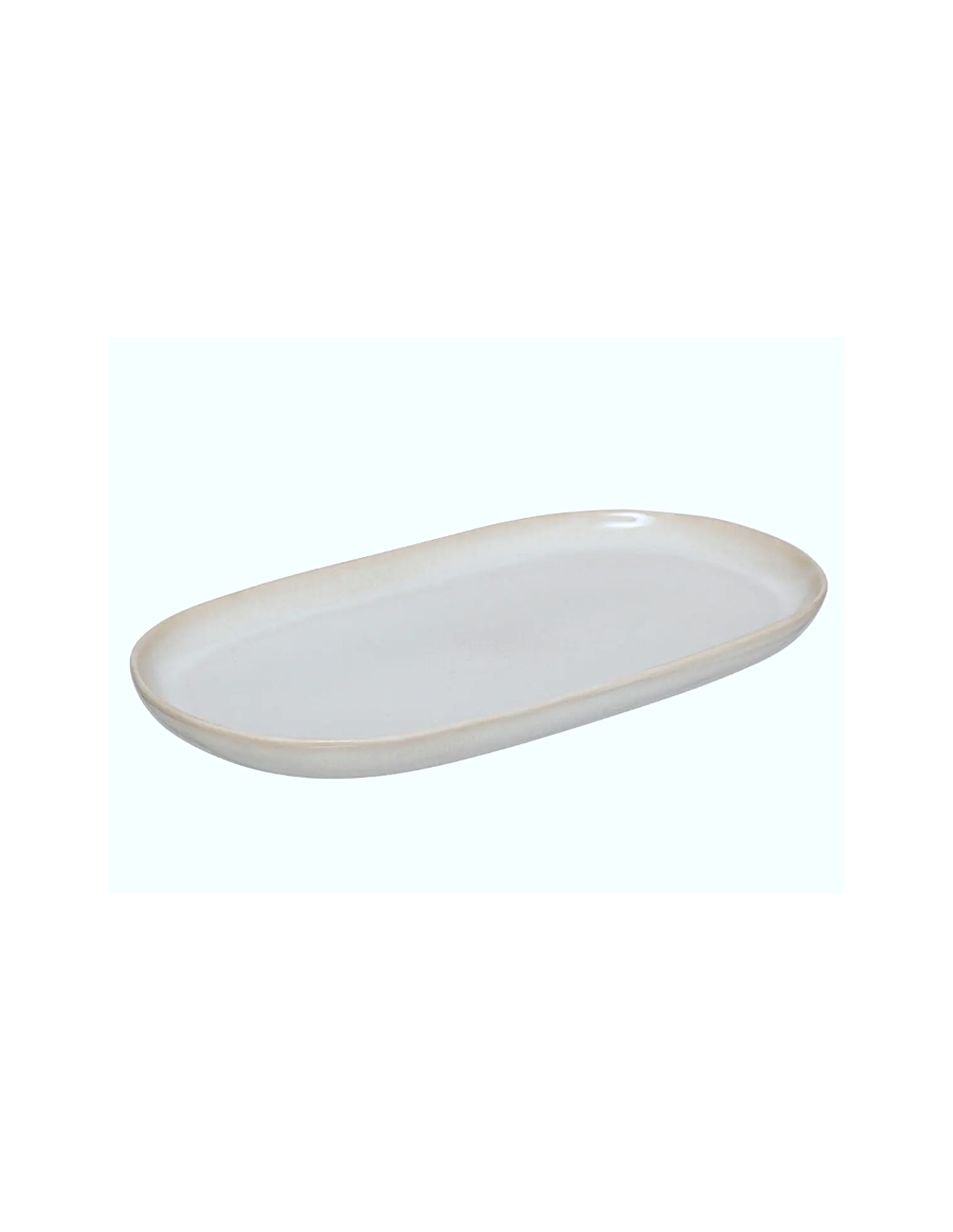 PIATTI: vendita online Piatto Ceramica Beige, Terre Inconnue, 31 x 17,5 x 2,6 cm, Stoneware, Elegante in offerta