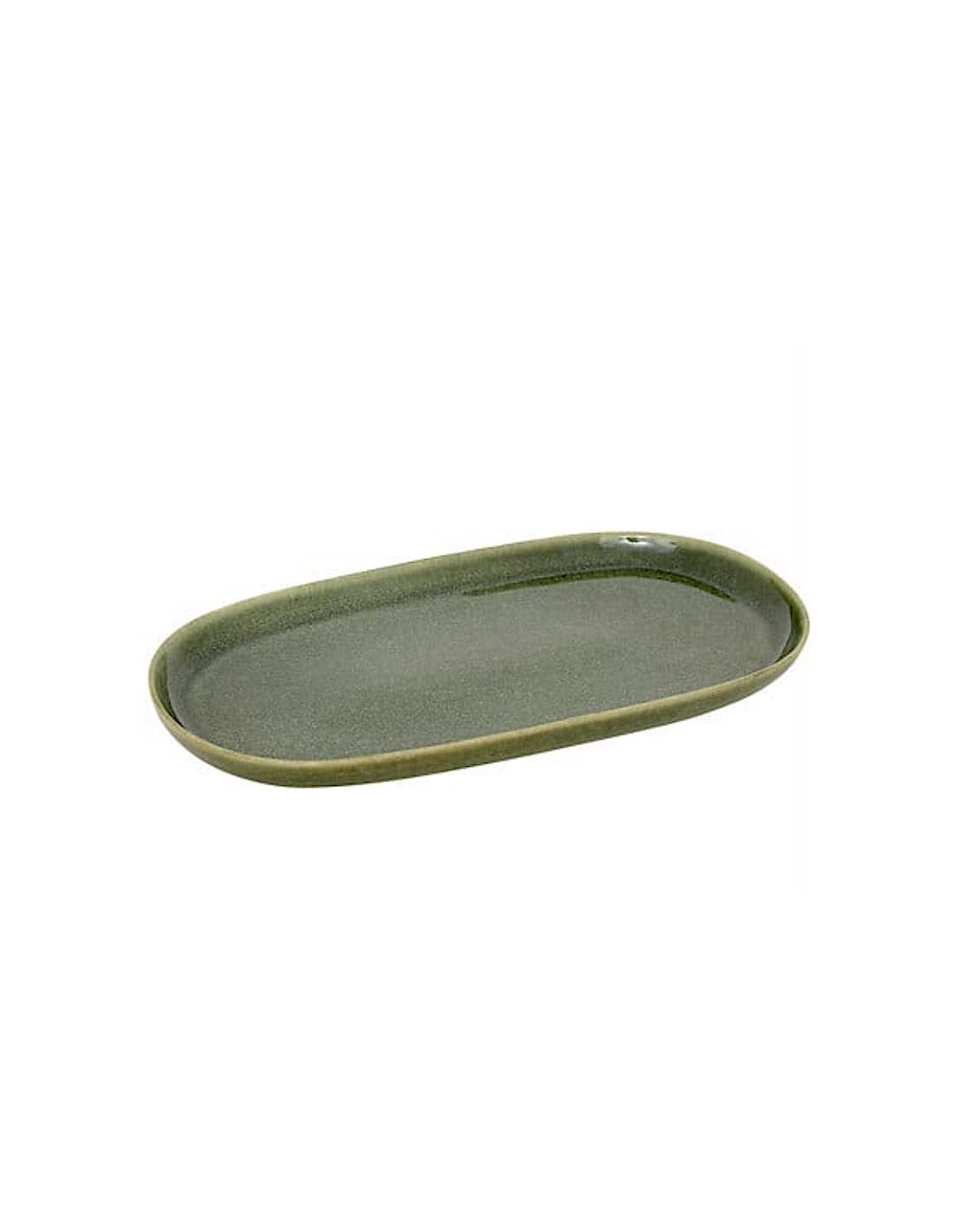 PIATTI: vendita online Piatto Ceramica Verde Kaki, Terre Inconnue, 31 x 17,5 x 2,6 cm, Stoneware, Elegante in offerta