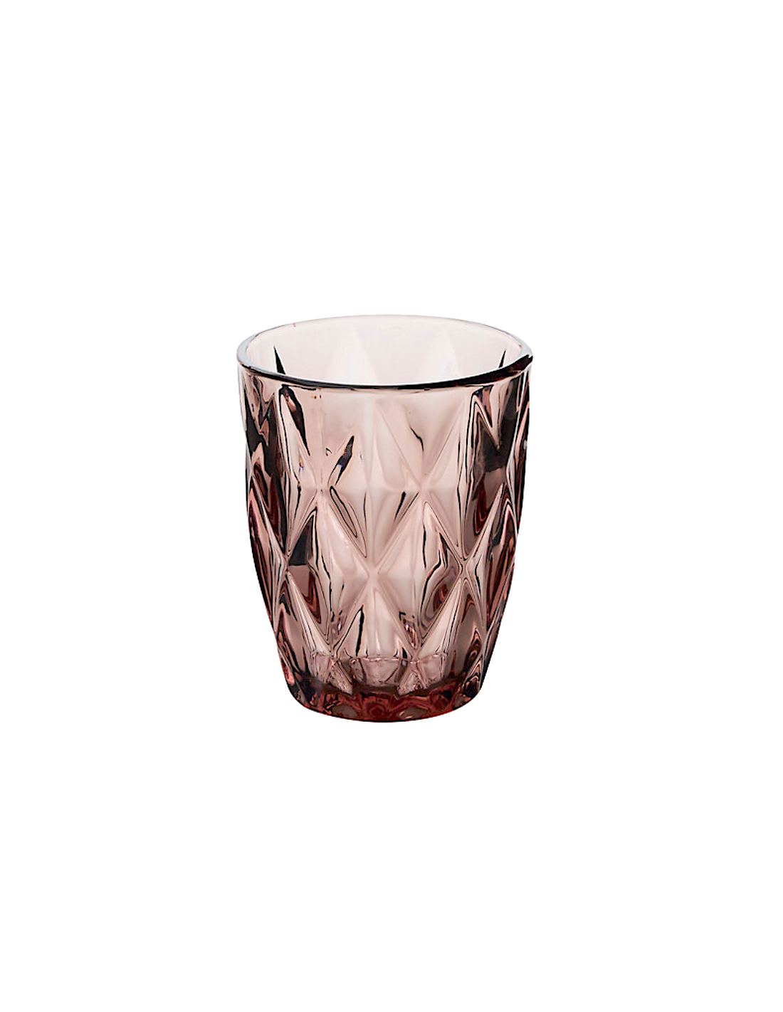 BICCHIERI ACQUA VINO BIBITA: vendita online Bicchiere basso, Gob, 28 cl, vetro rosa medio, dimensioni 8,1x10 cm in offerta