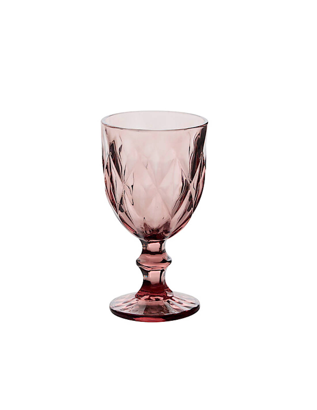 BICCHIERI ACQUA VINO BIBITA: vendita online Calice da vino, Lea, 23 cl, vetro rosa, dimensioni 8x15,2 cm in offerta