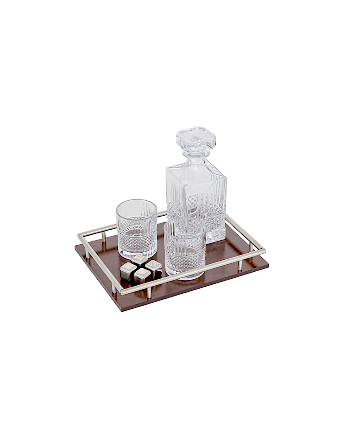 SET WHISKY 203463 JULES VETRO CON VASSOIO MDF