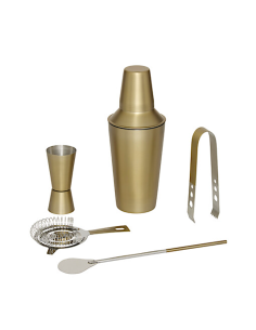 SET COCKTAIL 203465 GOLD ACCIAIO INOX