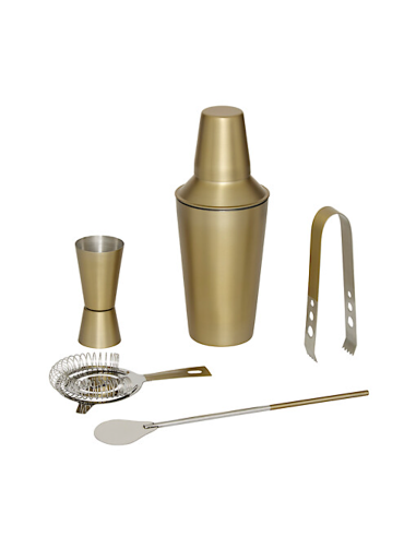 SET COCKTAIL 203465 GOLD ACCIAIO INOX