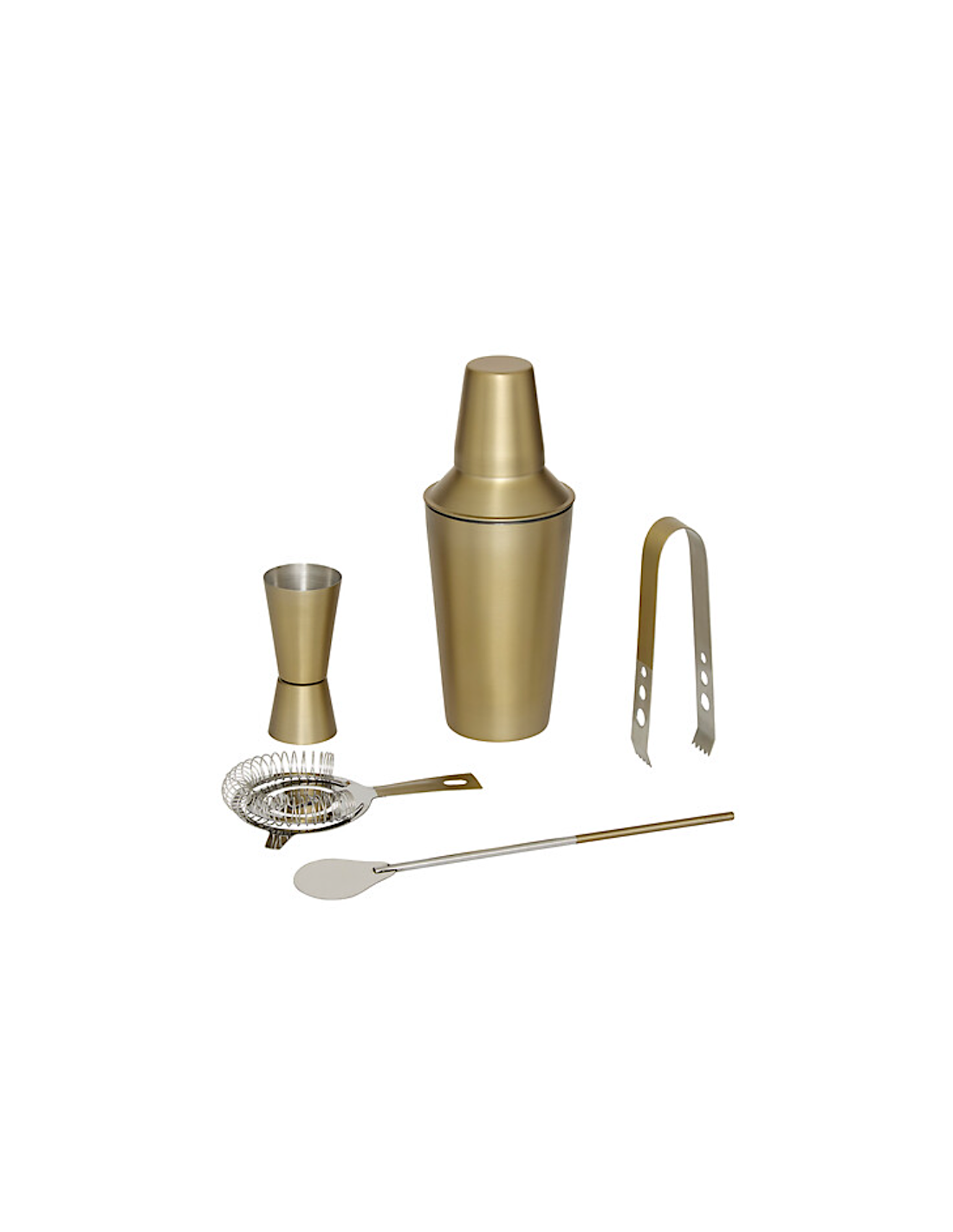 SET COCKTAIL 203465 GOLD ACCIAIO INOX