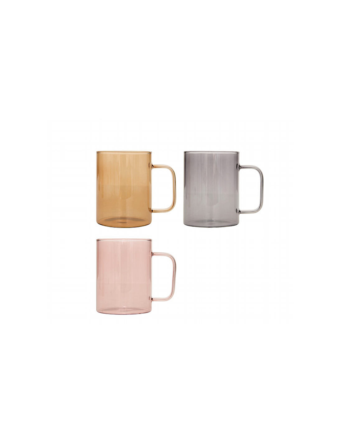 BICCHIERI CAFFE' E CAPPUCCINO: vendita online Tazza Mia, 43 cl, vetro colorato, assortita, dimensioni 11,8x8x10,5 cm in offerta